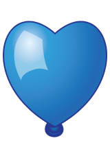 Heart Shaped Blue